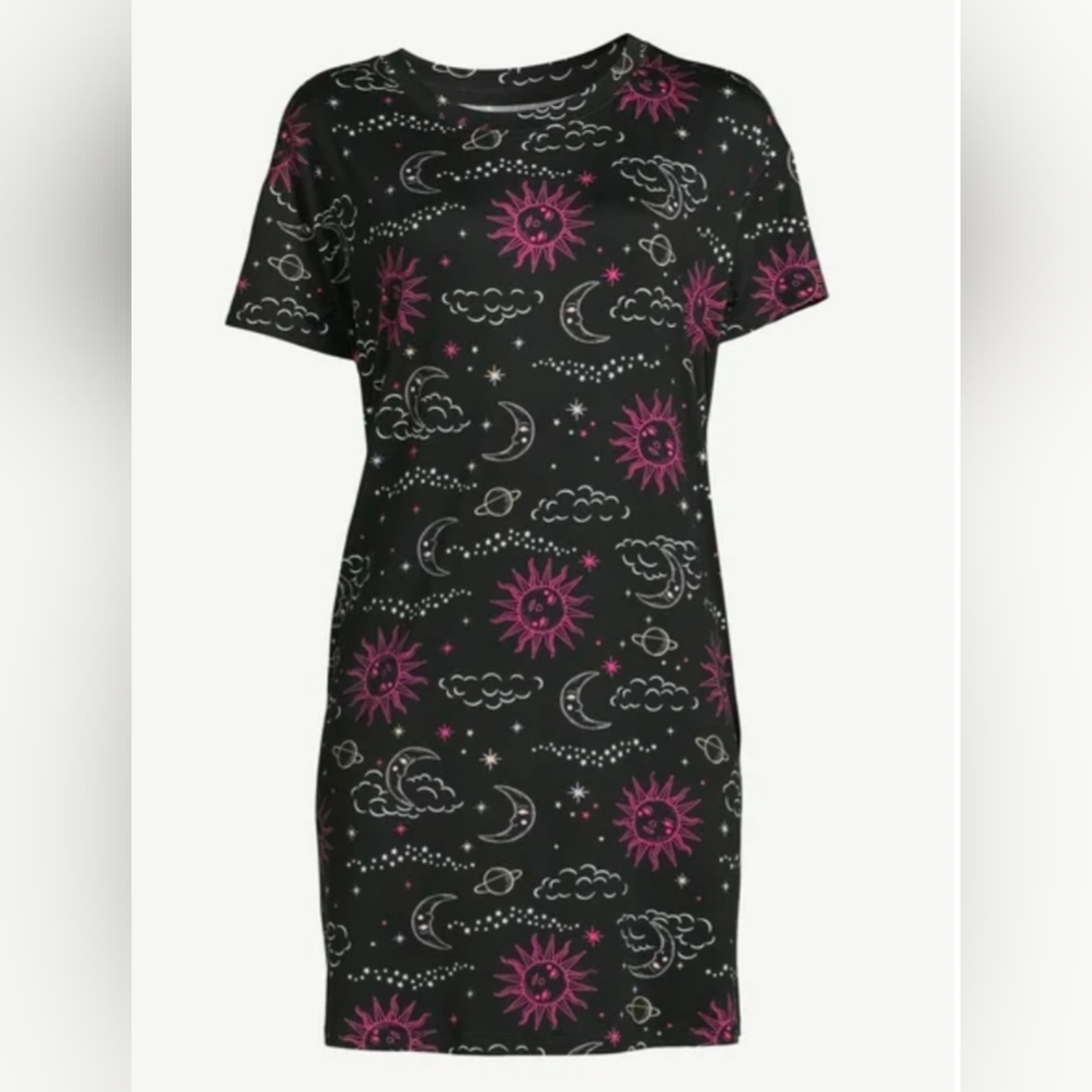 Joyspun Women's Print Sleepshirt With Pockets NWT